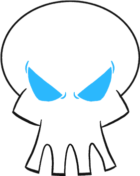 How To Draw Flaming Skull - Drawing (680x678), Png Download