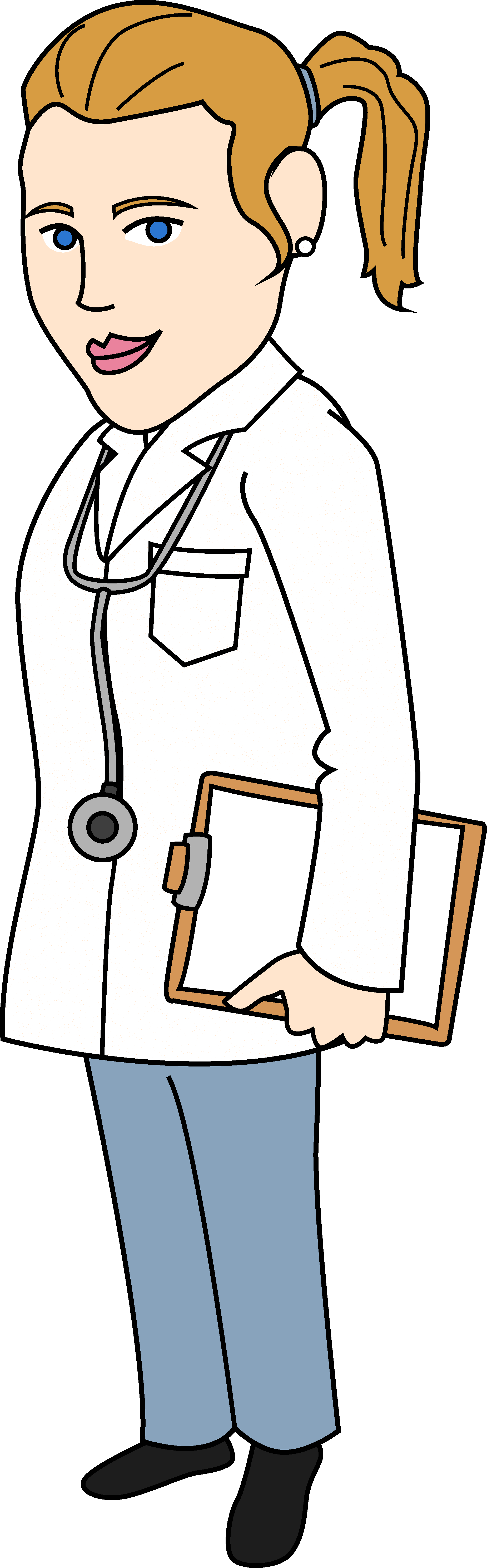 Girl Doctor Clipart Transparent - Doctor Clipart Transparent Background (1850x5953), Png Download