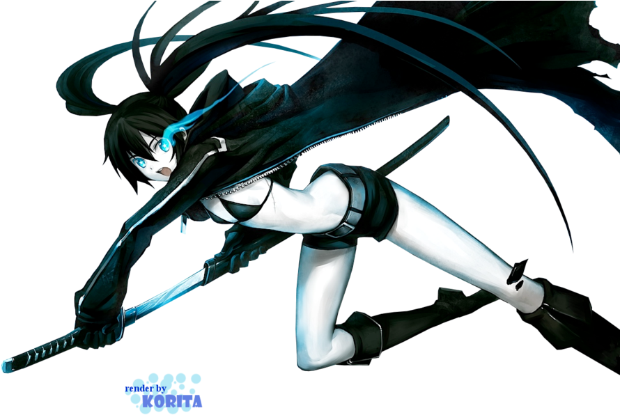 [renders] Black Rock Shooter - Black Rock Shooter Wave (900x638), Png Download