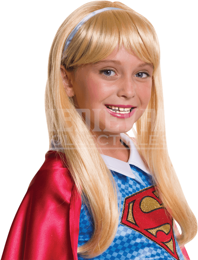 Dc Superhero Girls Supergirl Wig (850x850), Png Download