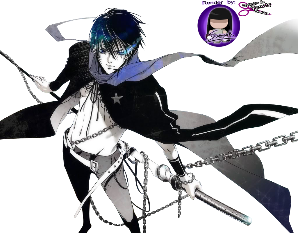 Black Rock Shooter Png (1024x812), Png Download