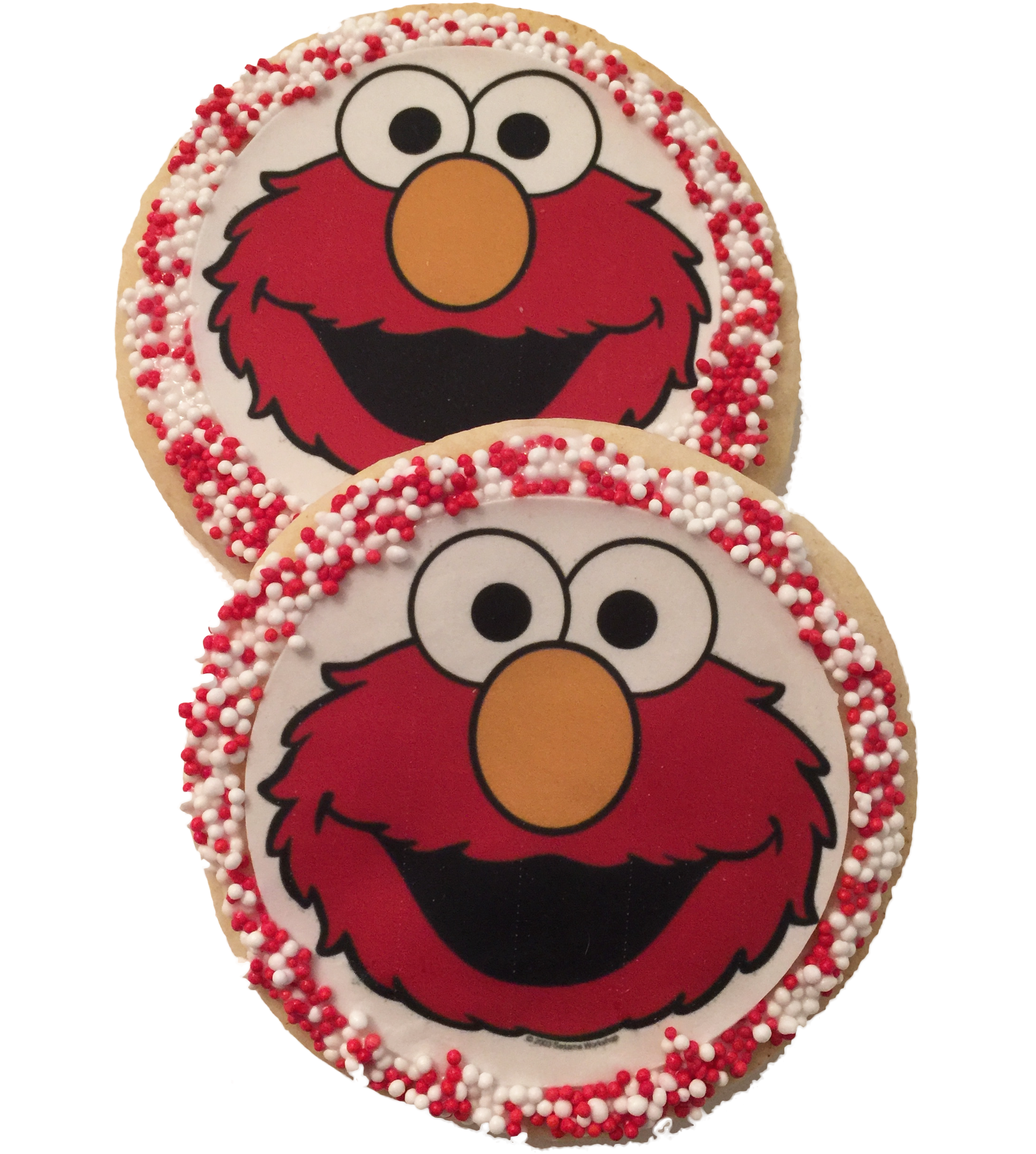 Elmo Sugar Cookies With Nonpareils (3150x3500), Png Download
