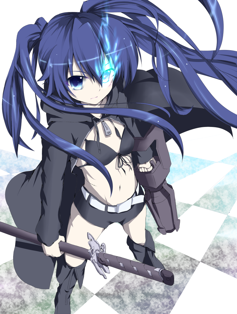 Cool Black Rock Shooter (775x1024), Png Download
