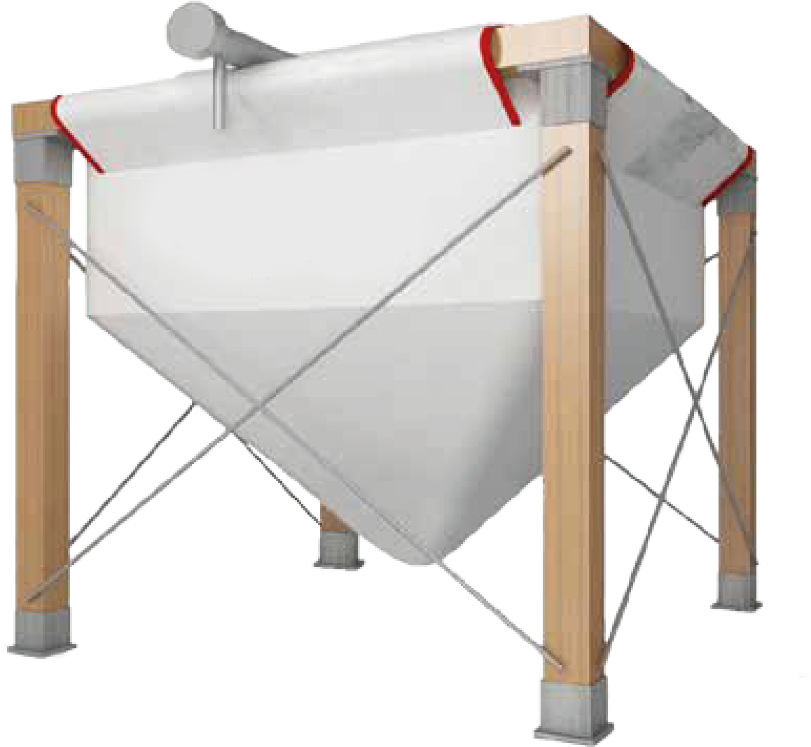 Silo - Pellet Silo (1277x1090), Png Download