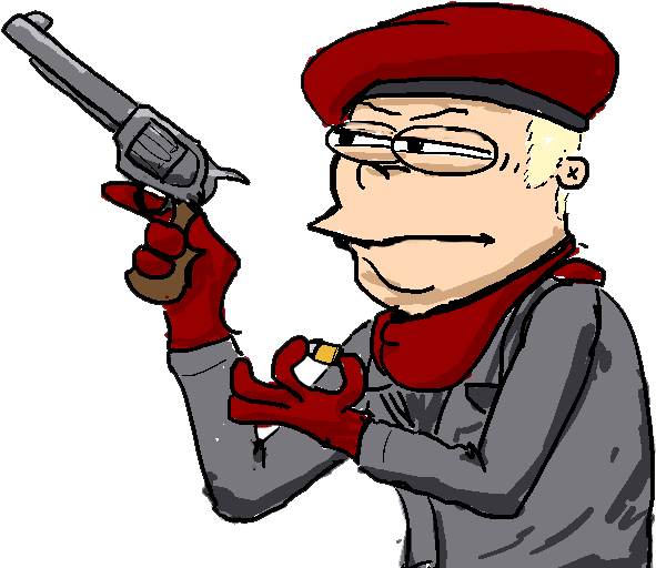 Ocelot Revolver Fanart (617x544), Png Download