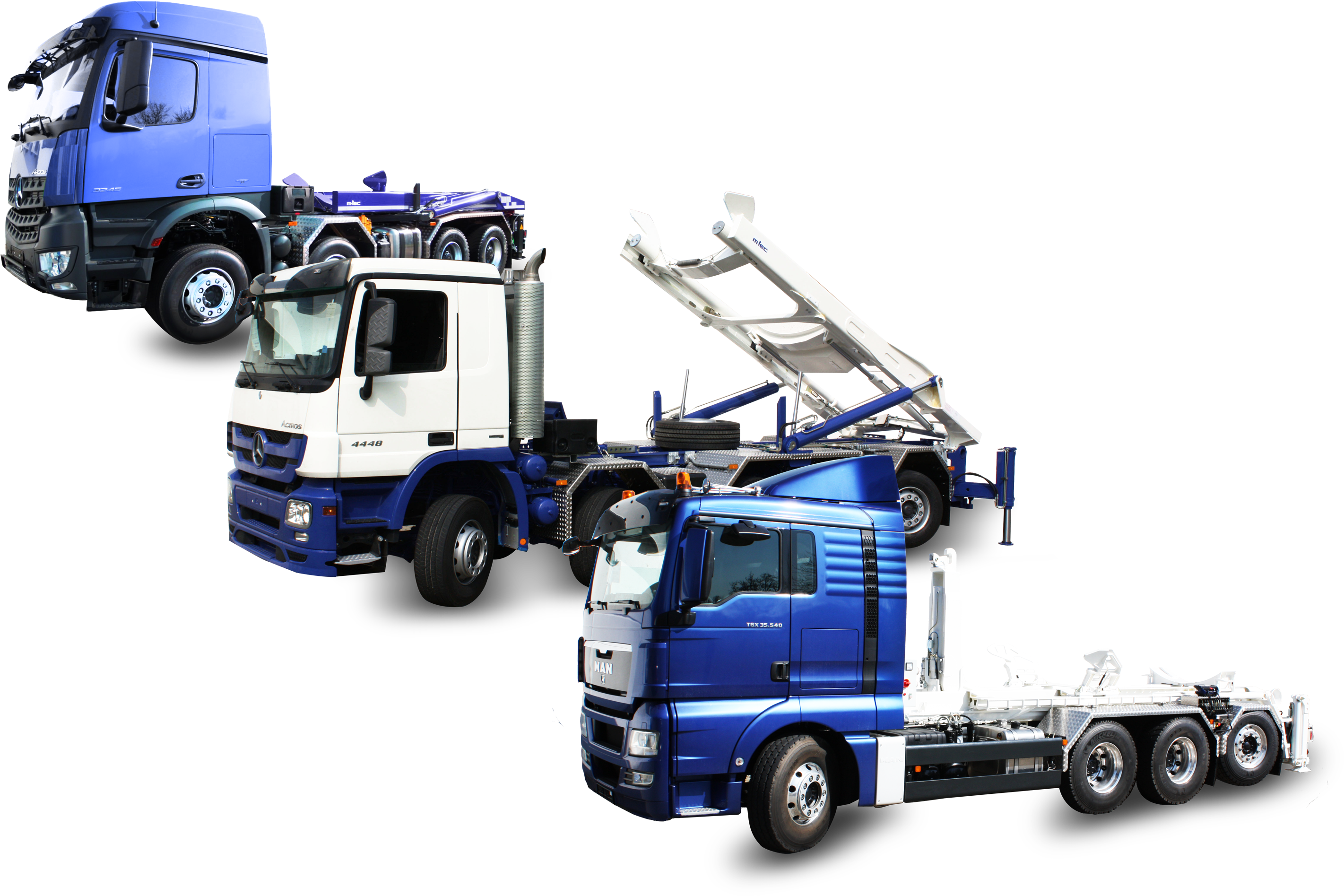 Since 1980, M Tec Produces Silo Placing Units For The - Trailer Truck (3072x2048), Png Download