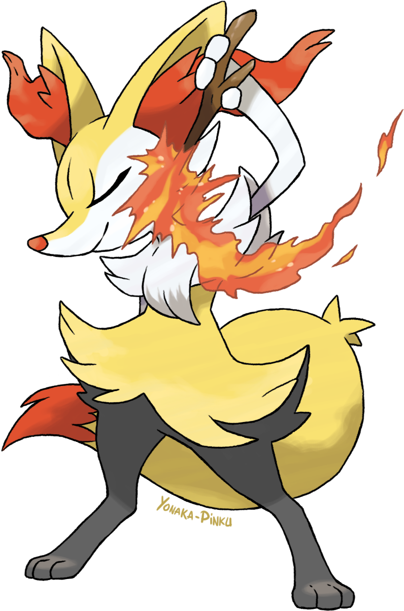Braixen Fan Art Png (1020x1340), Png Download