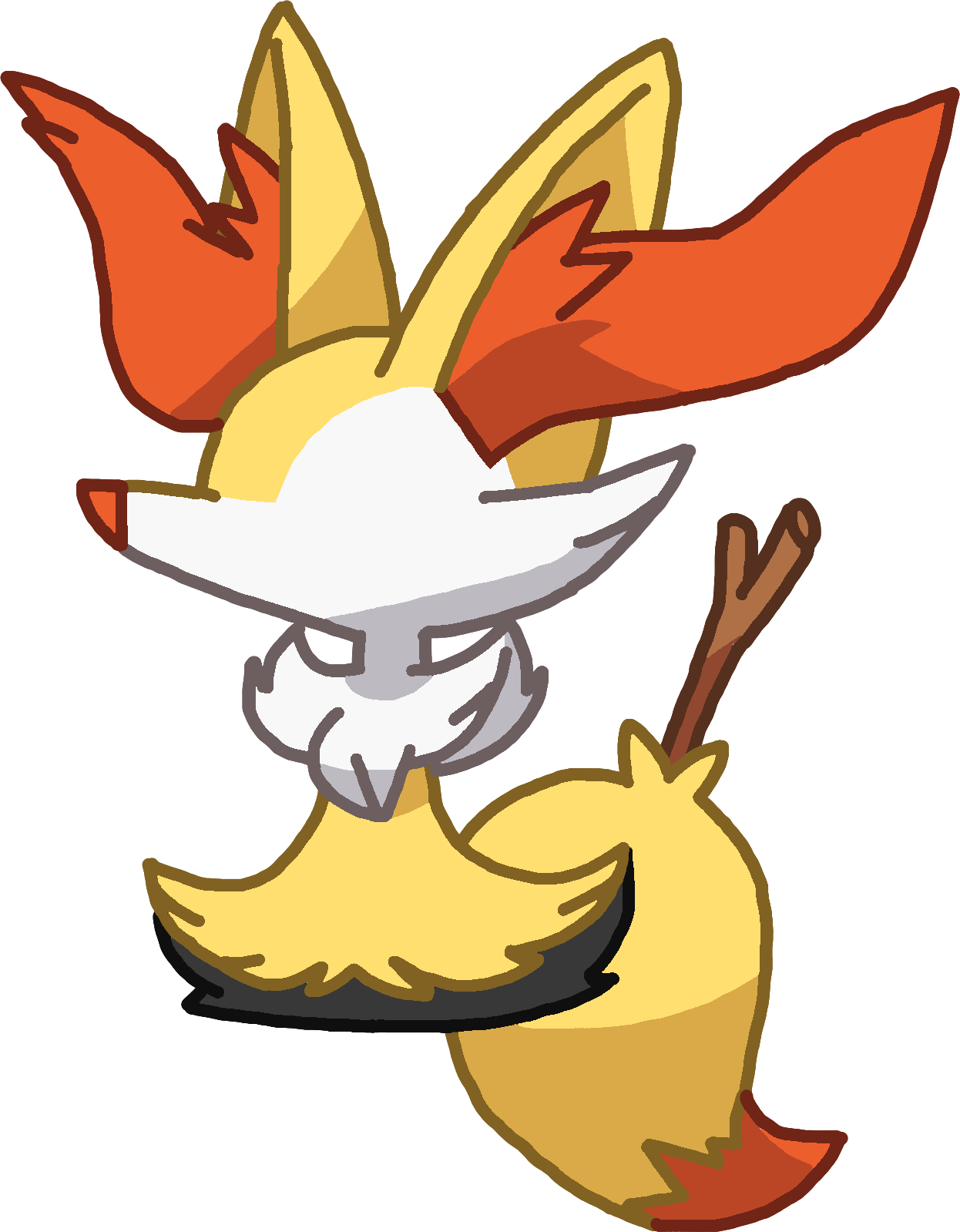 Image Braixen Body Png Battle For Dream - Cartoon (1246x1599), Png Download