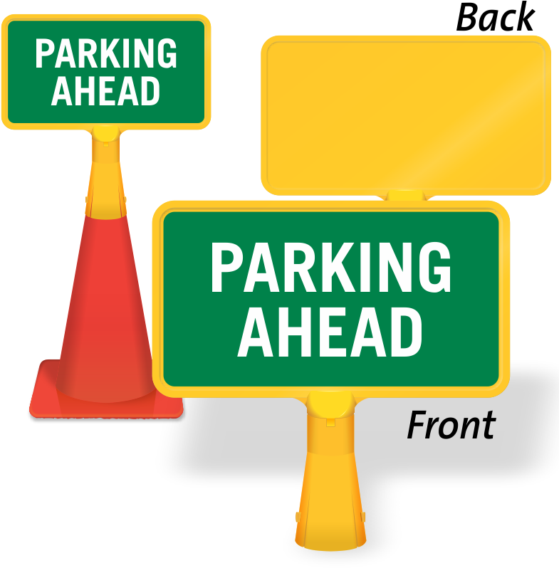 Parking Ahead Coneboss Sign (800x800), Png Download