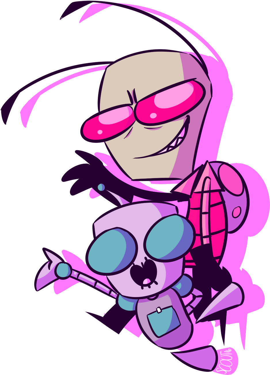 Art By Scoutkln On Tumblr Invader Zim Characters, Body - Human Gir Invader Zim (964x1334), Png Download