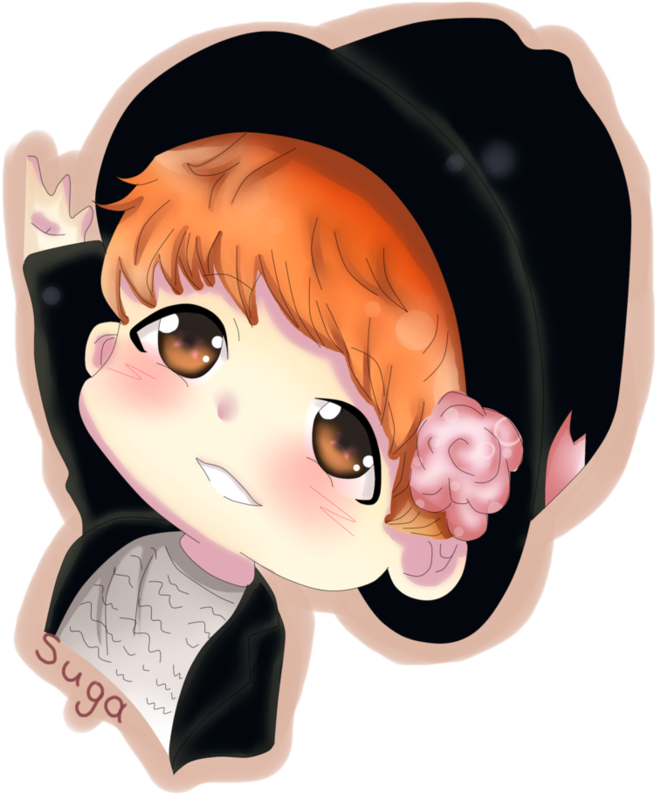 Bts Chibi Fan Art - Bts Chibi Suga Mini Anime (894x894), Png Download