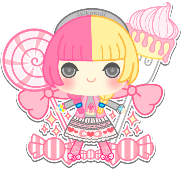 Graphic Freeuse Vector Candy Sweet - Anime Candy Girl Chibi (600x559), Png Download