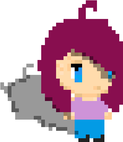 Chibi Girl Purple Hair - Hair (1200x1200), Png Download