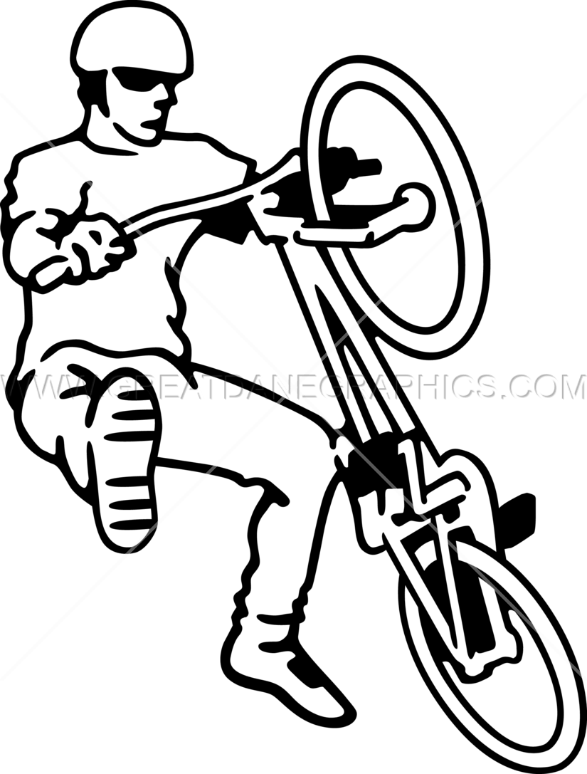 Jpg Royalty Free Library Bmx Drawing Trick (825x1087), Png Download