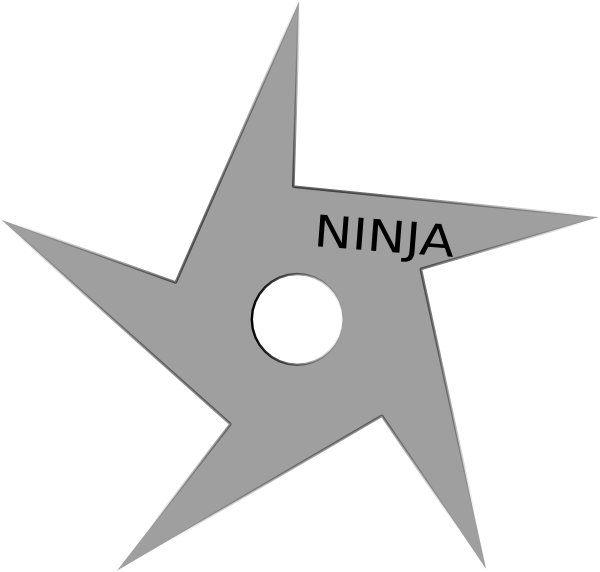 Clip Art Ninja Star Templates (600x572), Png Download
