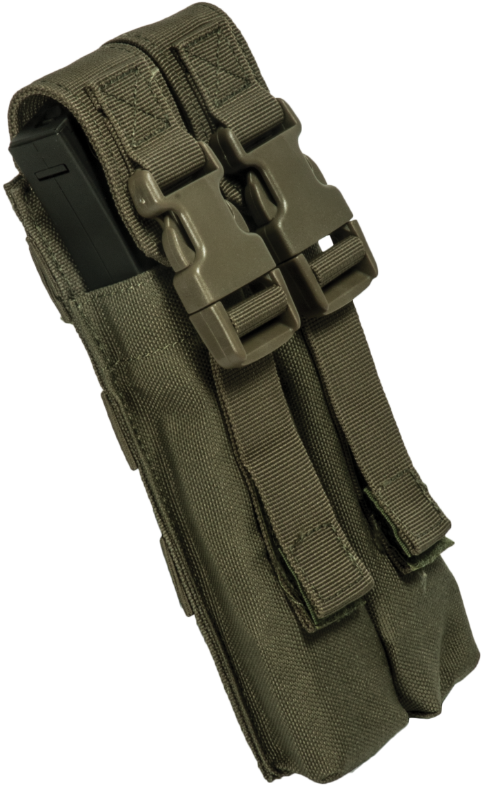 Base Pouch Mp5 Covered Double Mag - Handgun Holster (2000x800), Png Download