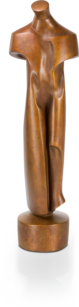Bronzefigur Torso Von Giovannni De Angelis - Bronze Sculpture (306x1180), Png Download