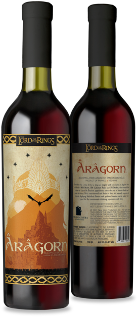 Aragorn2 - Lord Of The Rings Wine Bottles (1000x783), Png Download