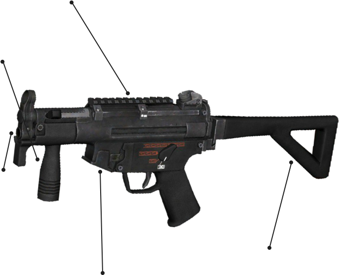 Submachine Gun (1000x600), Png Download