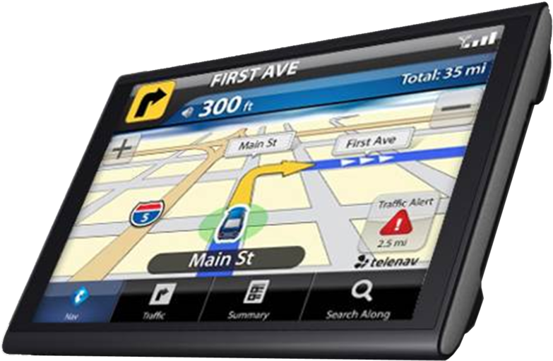 7-inch Touch Screen Gps, Bluetooth Handsfree With Fm - Automotive Navigation System (799x543), Png Download