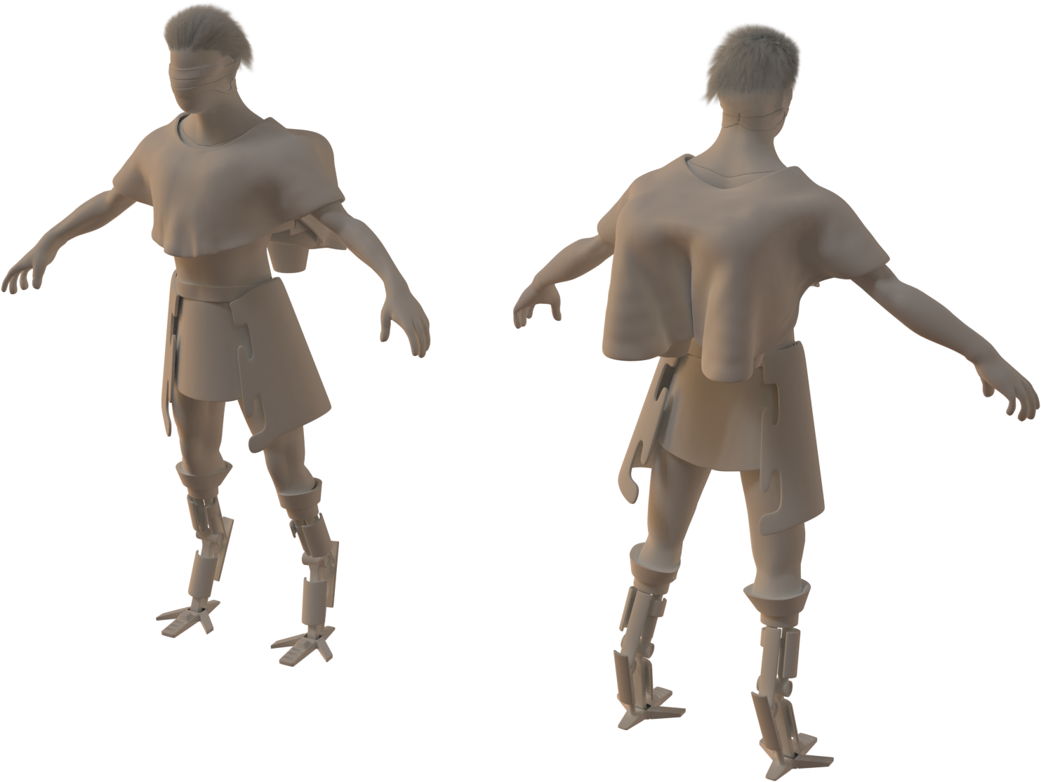 Fluffuntextured - Figurine (2073x1256), Png Download