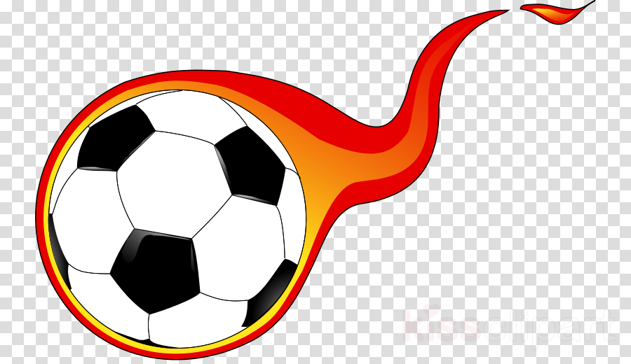 Soccer Ball On Fire Clipart Football Clip Art - Vinyl Vector (900x520), Png Download