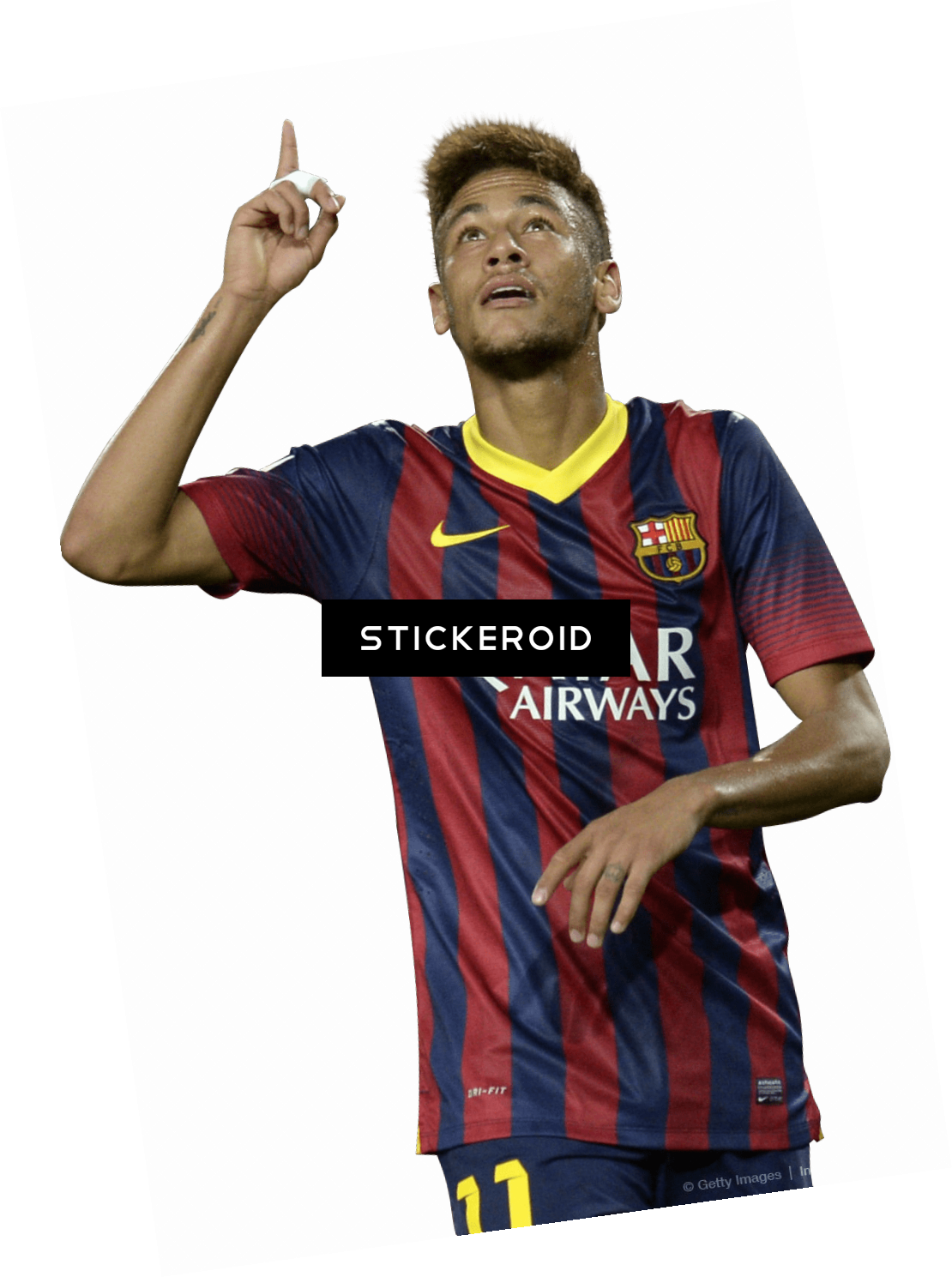 Neymar Looking Up - Fc Barcelona (1110x1489), Png Download