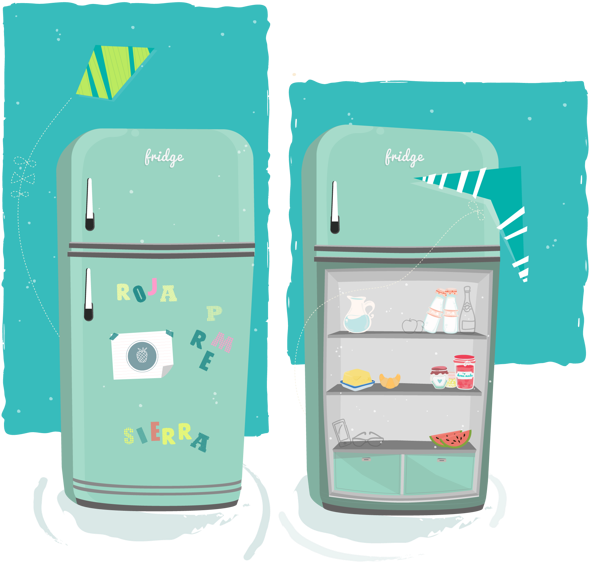 En Mi Nevera - Nevera De Cocina Animado (600x575), Png Download
