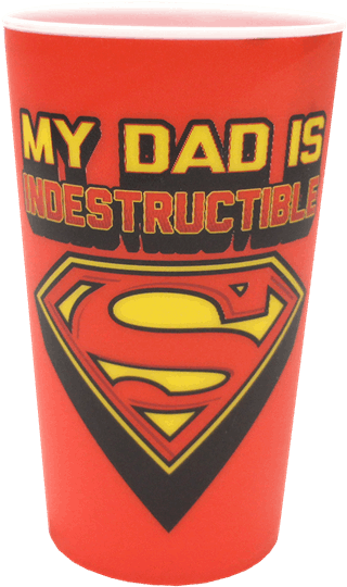 Superman Lenticular Tumbler My Dad Is Indestructable (600x600), Png Download