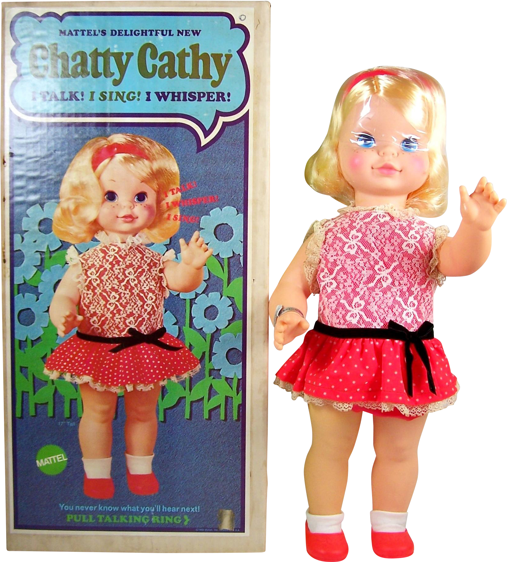Vintage Chatty Cathy 1969 Mattel In Original Box Blond - Chatty Cathy (1825x1825), Png Download