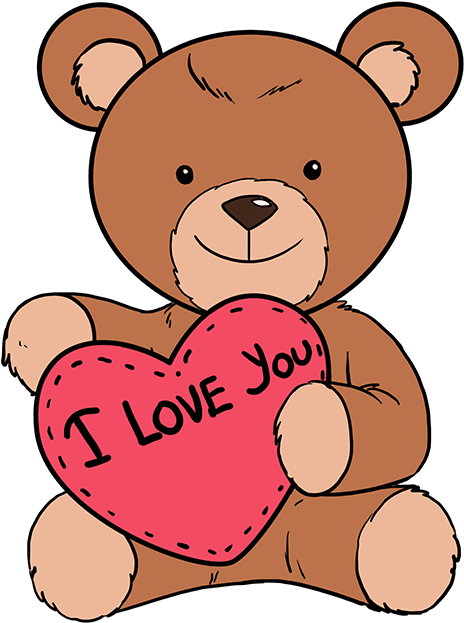 How To Draw Teddy Bear With Heart - Step By Step Easy Love Drawings (680x678), Png Download