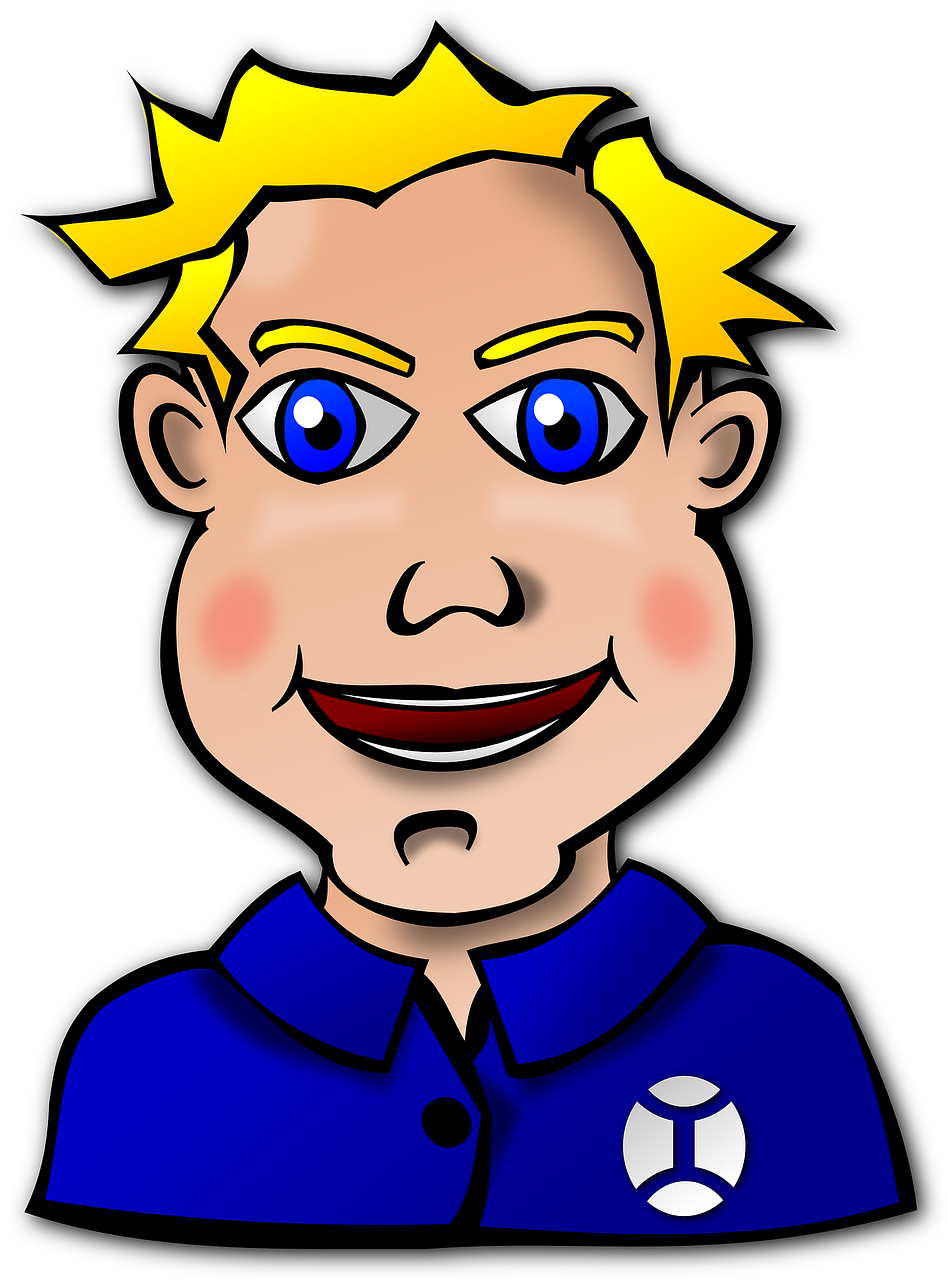 Male Vector Smile - People Faces Clip Art (948x1280), Png Download