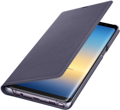 Samsung Galaxy Note 8 Led View Standing Cover, Violet - Note 8 Flip Cover (600x550), Png Download
