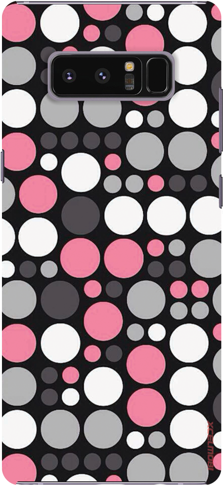 Cabochon 20mm Jewel Earrings * Pink-grey-white Polka (555x1078), Png Download