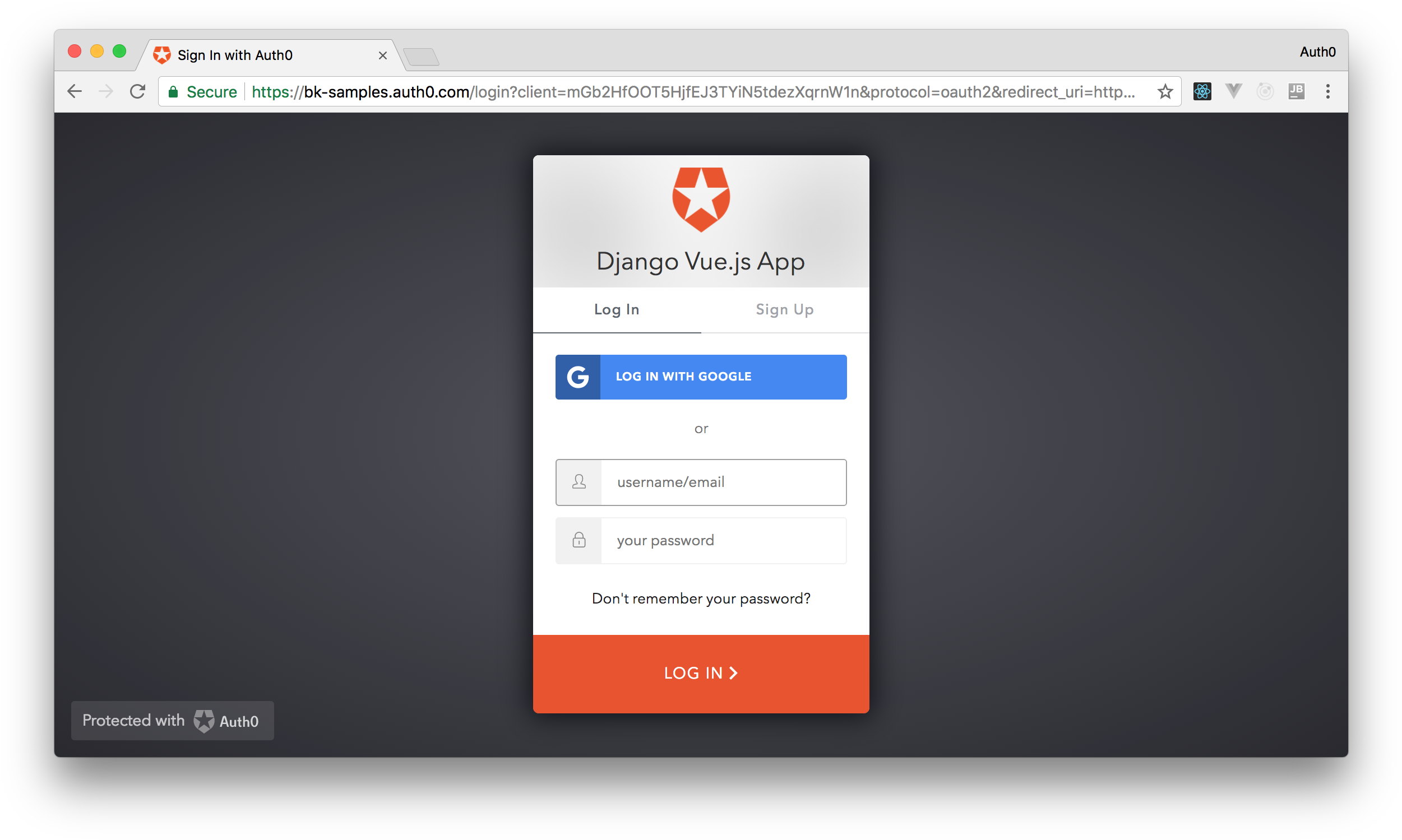 Auth0 Login Page - Angular 4 Login Page (2532x1522), Png Download
