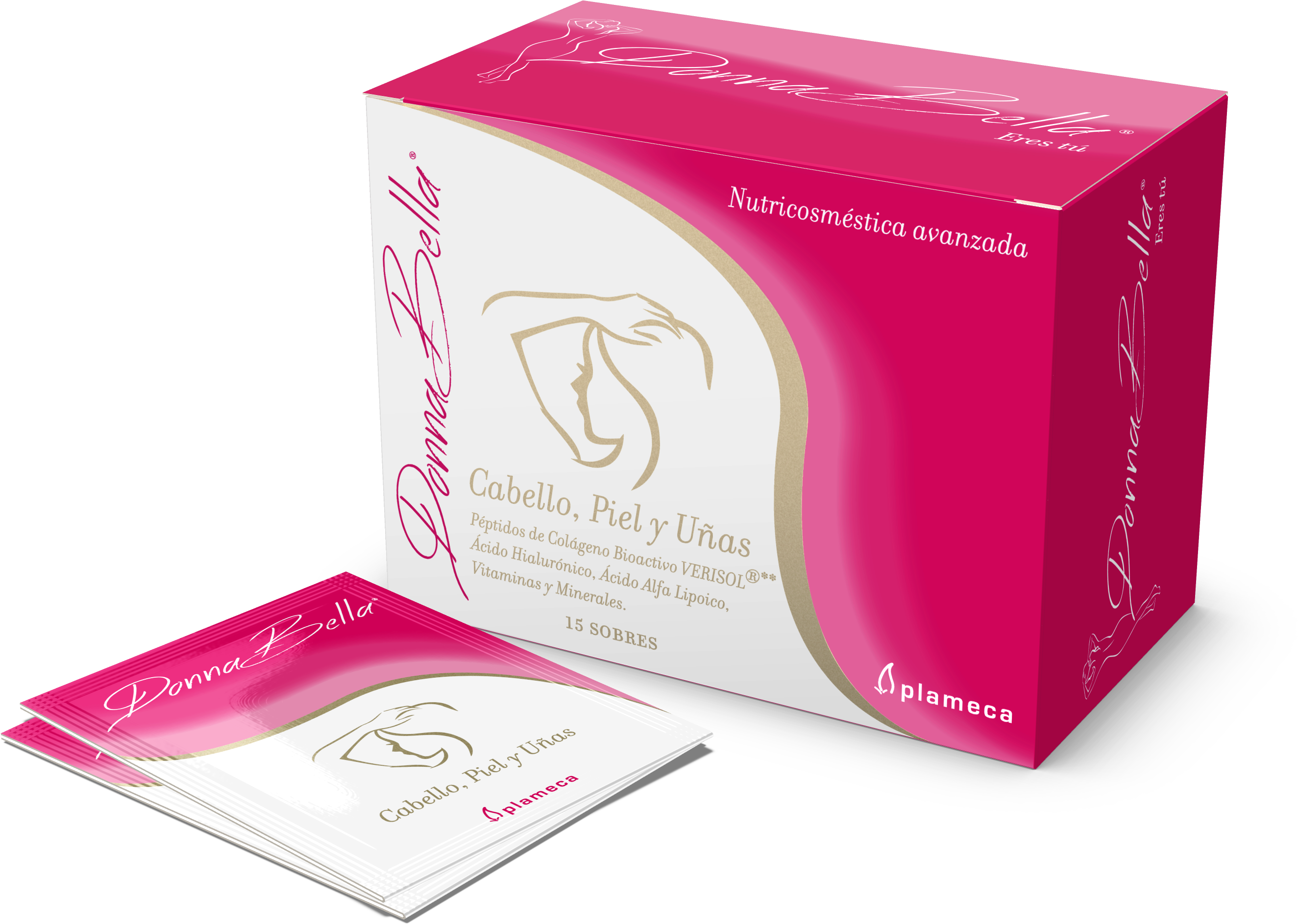 Plameca´s New Product For Hair, Skin & Nails - Plameca Donnabella Cabello, Piel Y Uñas 15sbrs. (3071x2008), Png Download