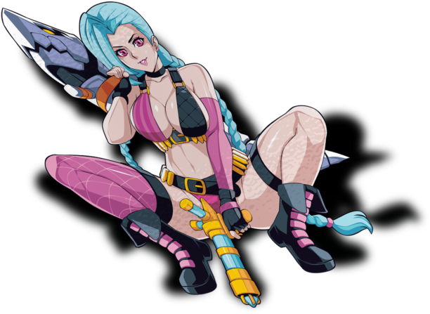 Jinx Waifu Sticker - Sticker (1280x1280), Png Download