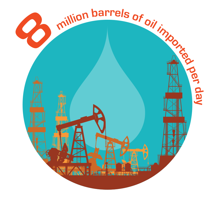 8 Million Barrels Of Oil Imported Per Day* - Agricultural University Peshawar (800x800), Png Download