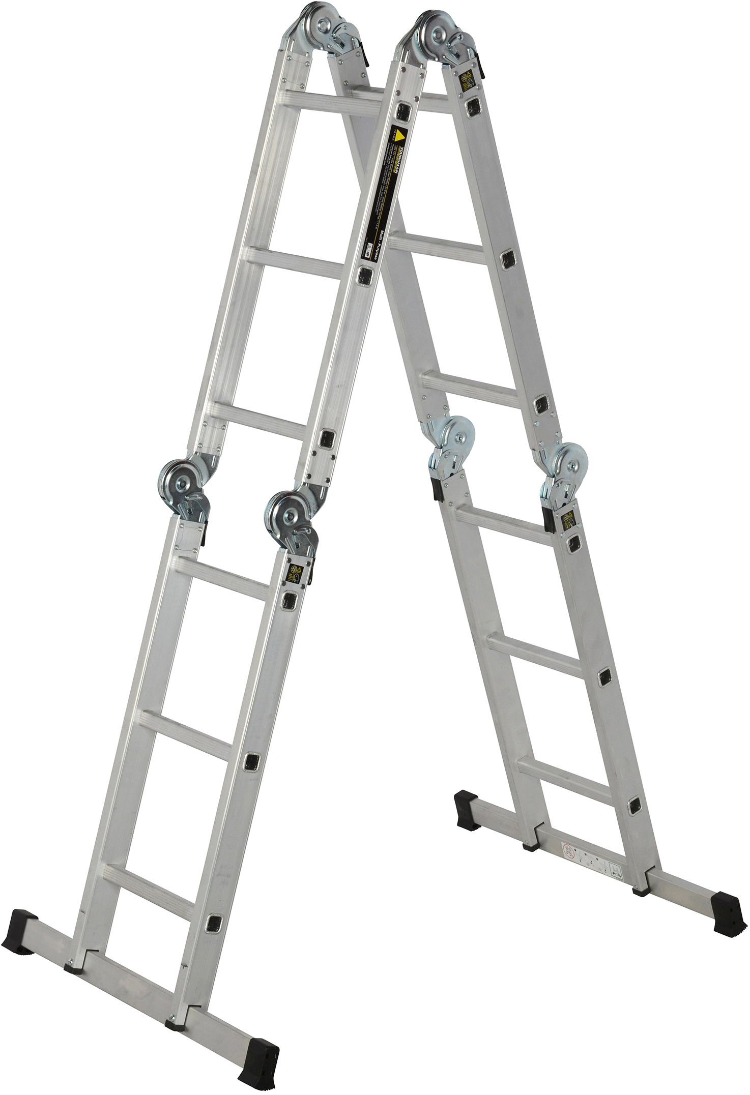 Step Ladder Download Transparent Png Image - Aluminium Multi Purpose Combination Ladder 6 Step (2400x2400), Png Download