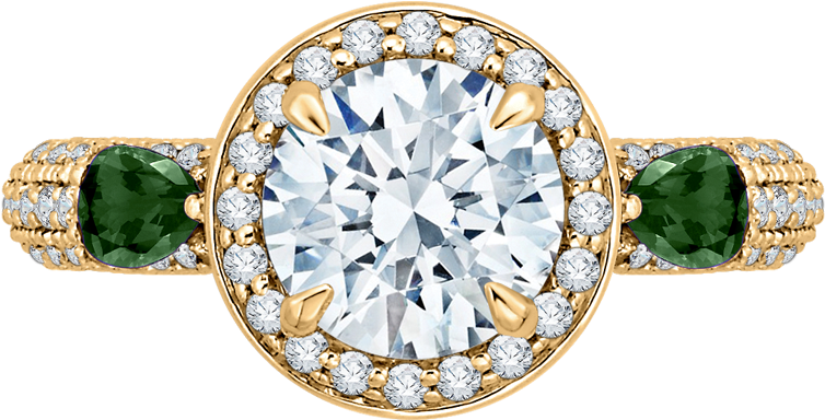 Metal - Tacori Ht254625rd8 Pave Diamond Engagement Ring In (1000x1000), Png Download