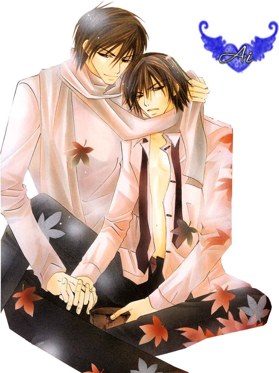 Png-hiroki X Nowaki - Junjou Romantica (999x1224), Png Download