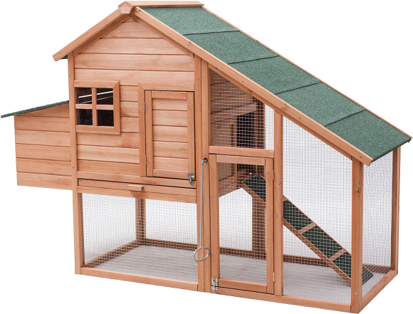 67" Outdoor Rabbit Hutch Chicken Coops Cage With Ladder - Casa De Conejo De Madera (600x600), Png Download