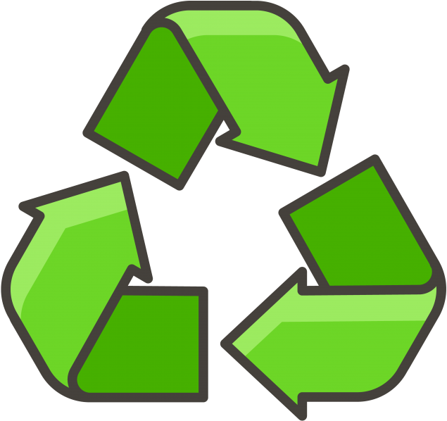 Recycling Symbol Emoji - Png Recycle Kawaii (866x650), Png Download