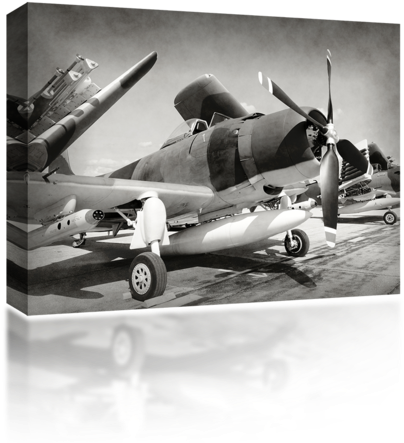 Sandy Fighters - Sonstige Glasbild Aircraft (bh 80x80 Cm) (500x500), Png Download