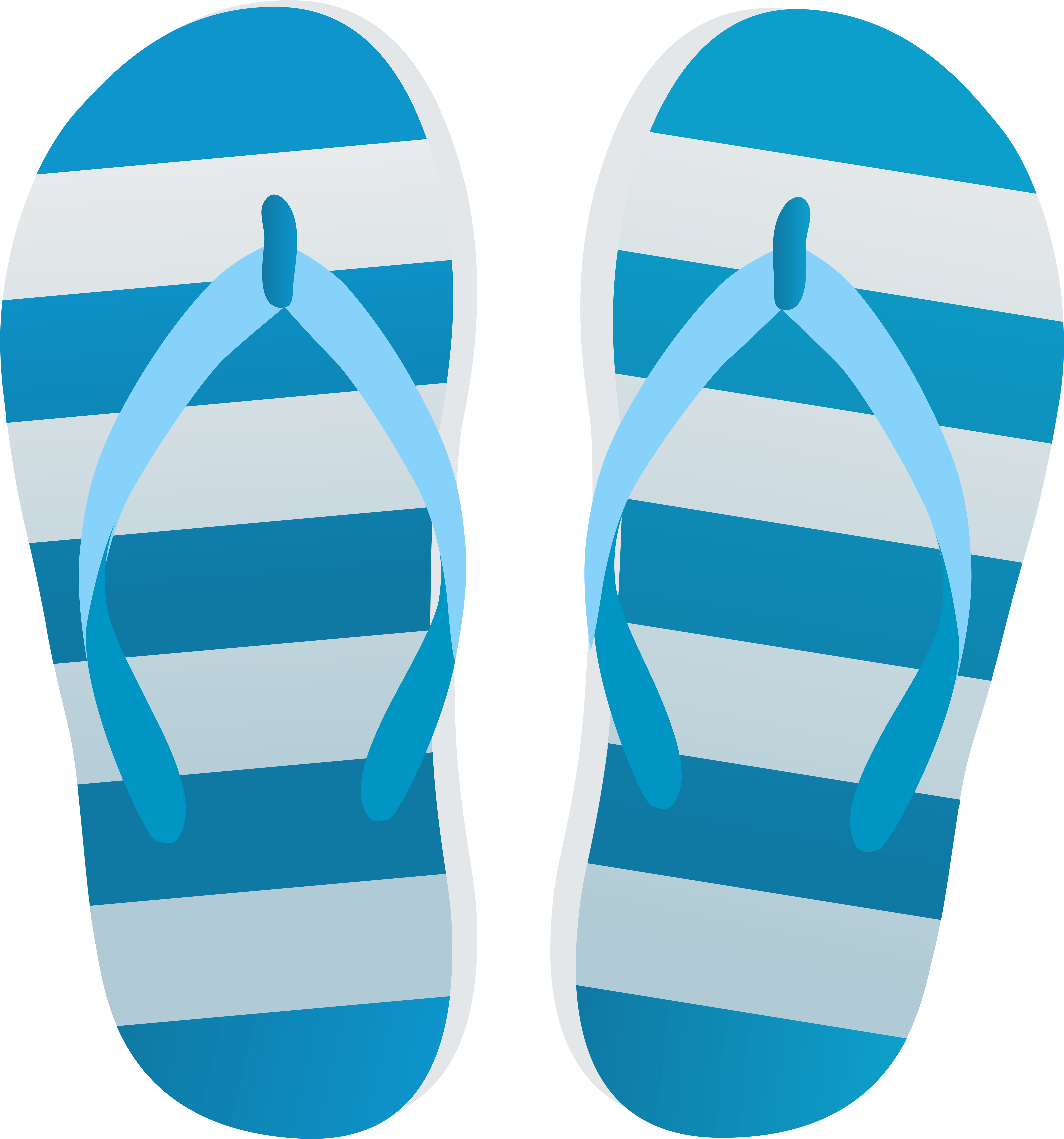 Blue Flip Flops Transparent Clip Art Image - Flip Flops Transparent Background (6535x7000), Png Download