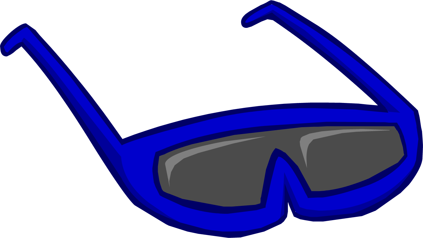 Blue Sunglasses Clothing Icon Id 107 2 - Objetos Club Penguin (1394x786), Png Download