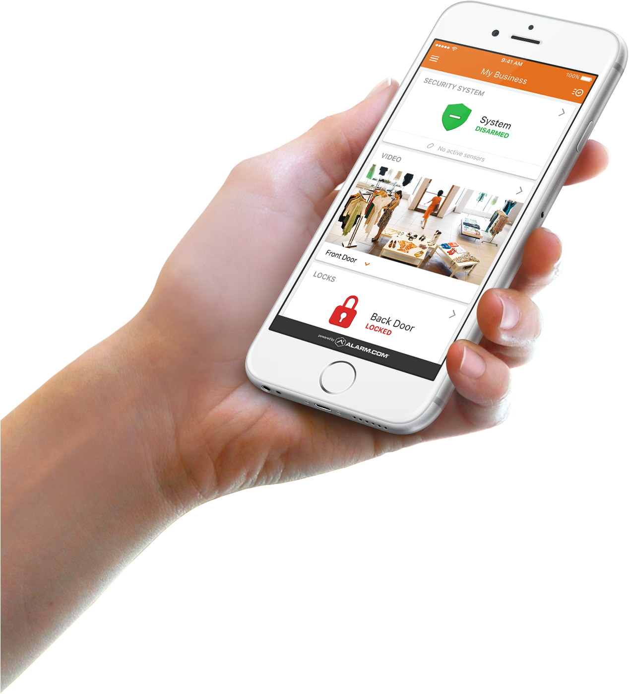 Business Iphone Hand - Camguardian H2 Dvr And 4 X Dome Cameras (1500x1500), Png Download