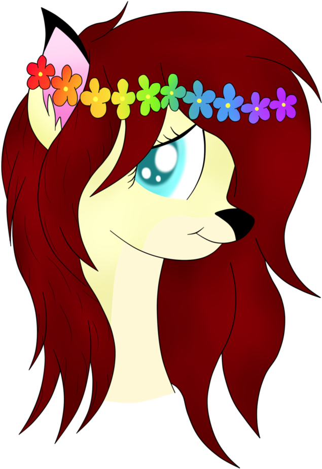 Forest Fawn Shy By - Rainbow Flower Crown Headband Elastic Gay Pride Lgbt (774x1032), Png Download
