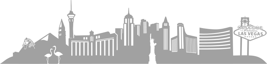 Vegas Skyline Png - Las Vegas Skyline Png (850x205), Png Download