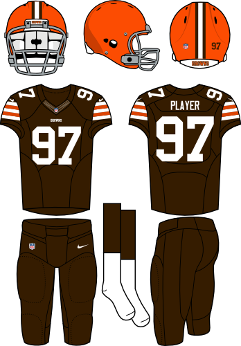 Cleveland Browns - Front Facing Football Helmet (348x500), Png Download